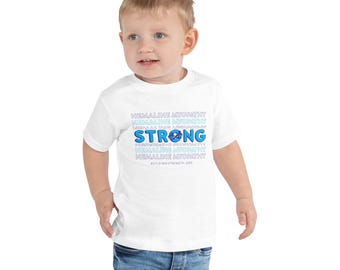 Camiseta de manga corta para niños pequeños con miopatía nemalínica