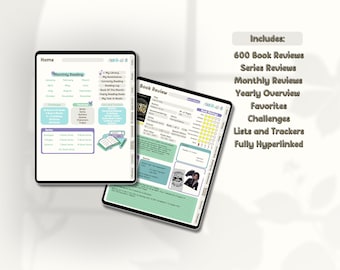 Digitales Lesetagebuch | Lese-Tracker | Lesetagebuch für Goodnotes | Leselogbuch | Buchbesprechungen | Für Andriod und Ipad