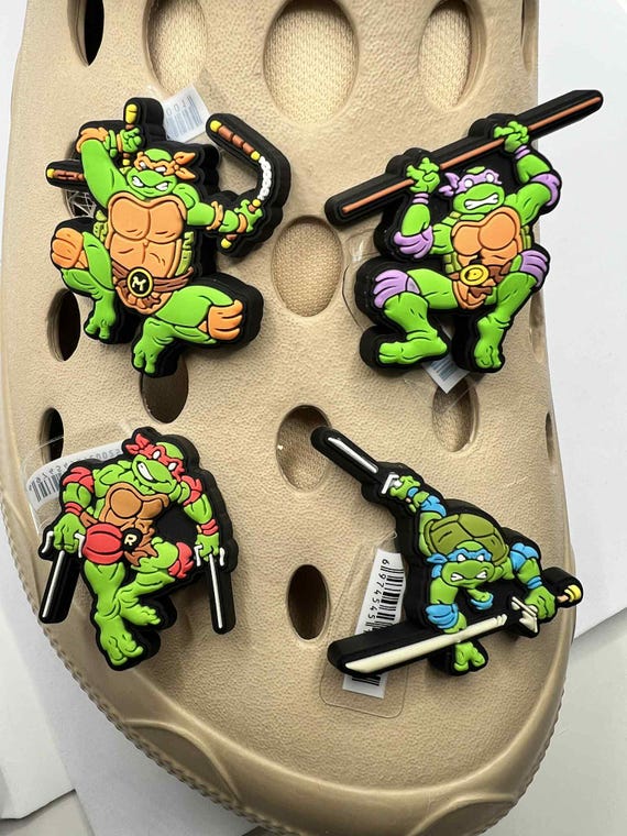 TMNT Croc Charms: 4pc Ninja Turtles Shoe Accessories - Etsy