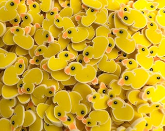 Tranches d'argile de canard kawaii : breloques en polymère de 5 mm pour travaux manuels