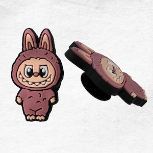 送料無料* Labubu クロックスチャーム | クロックスシューズ用ジビッツ | かわいい漫画のシューチャーム | Labubu アクセサリー | クロックス愛好家へのギフト