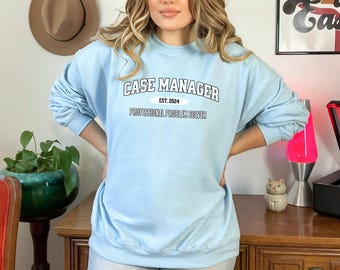 Personalized Case Manager Sweatshirt: Collegiate Problem Solver Gift