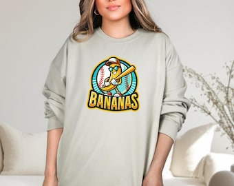 Lets Go Bananas Baseball Sweatshirt: Funny Sports Team Gameday Shirt