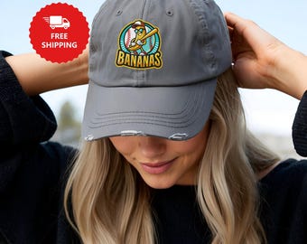 Let's Go Bananas basebollkeps: Slitstark bomullstwillkeps