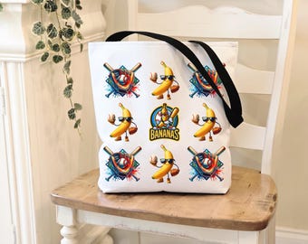 Divertente borsa da baseball a forma di banana: regalo per i tifosi sportivi per il giorno della partita