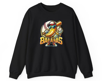 Let's Go Bananas Baseball Sweatshirt: Funny Sports Team Gameday Shirt