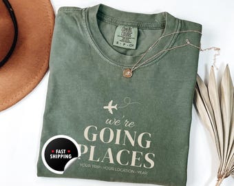 Benutzerdefiniertes Reise-Hemd, Comfort Colors Vacay T-Shirt, personalisierte Reise