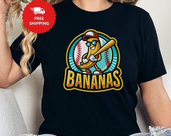 Let's Go Bananas Baseball Tee: Lustiges Sport Maskottchen Shirt