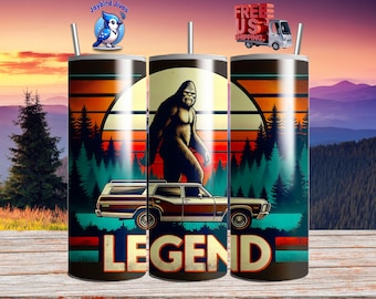 Retro Bigfüße Becher: Sasquatch Legend Skinny Cup 20 Unzen