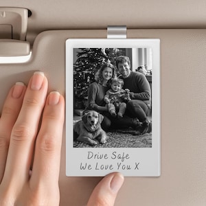 Personalized Acrylic Car Visor Clip, Drive Safe Daddy, Fathers Day Gift For Dad, Custom Car Hanger Car Accessories, Gift for Mom, Grandpa