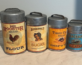 Vintage Kitchen Cannister Set