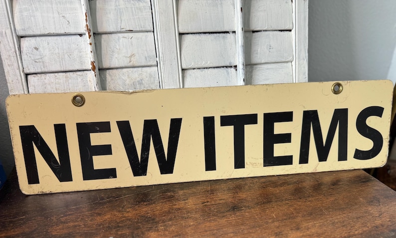 Two Sided “new Items” Sign - Etsy
