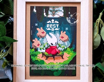SILK SONG Hollow Knight Pixel Art Shimmer Print