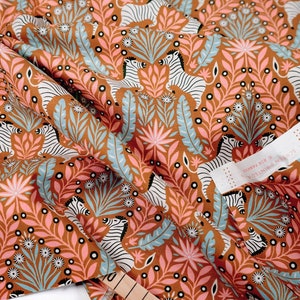 Cotton Steel Baumwollstoff Savanna Zesty Zebra Bushwillow Fabric 0,5 m Bild 1