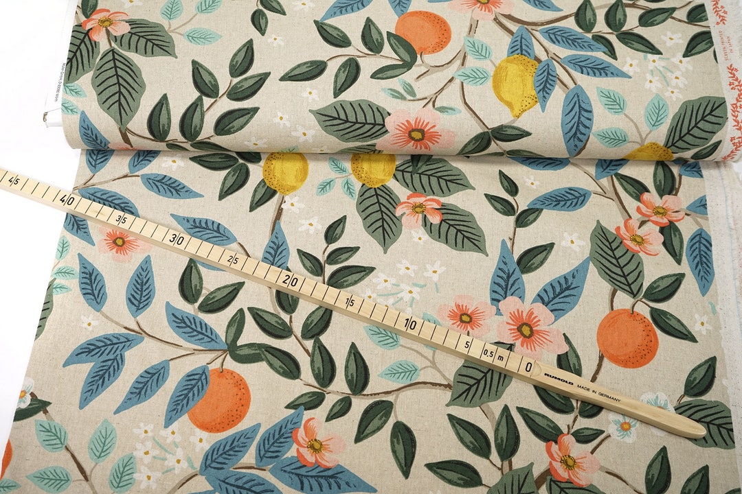 Rifle Paper Co. Canvas Bramble Citrus Grove Natural 0.54 Yd 0.5 M - Etsy