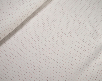 Jersey pink dots on white Organic Cotton Jersey Knit Fabric 0.54yd (0,5m)