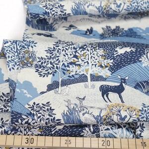 makower - Hedgerow - Scenic - Blue 0.54 yd (0,5 m)