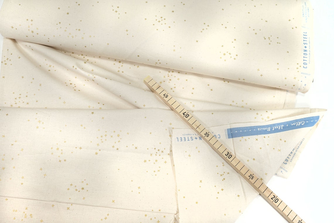 Cotton and Steel Basics Freckles Twinkle Gold Divllic 0.54yd Etsy