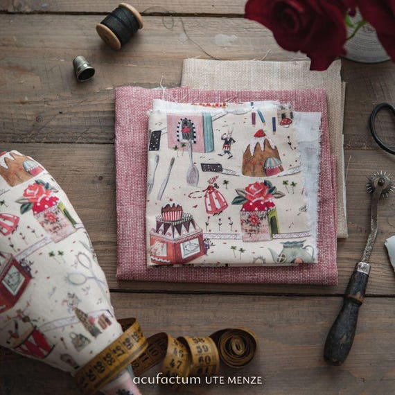 Acufactum Baumwollstoff Mistelwichtel - Silke Leffler Design 0,5m