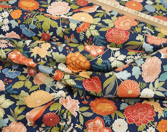 makower • Luxe • Large Floral • Navy 0,5 m