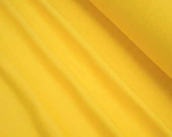 Rib knit fabric plain uni dark yellow 0.54yd (0.5m)