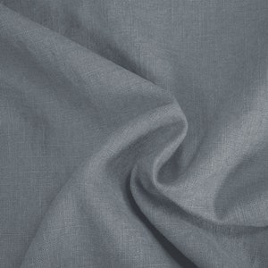 Damiel stone pure solid Linen Fabric 0.54yd 0.5m image 1