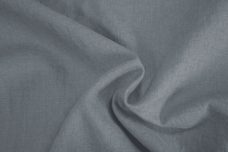 Damiel stone pure solid Linen Fabric 0.54yd 0.5m image 1