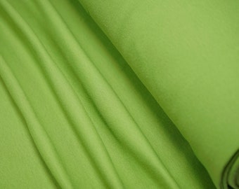 Rib knit fabric plain uni apple green 0.54yd (0.5m)