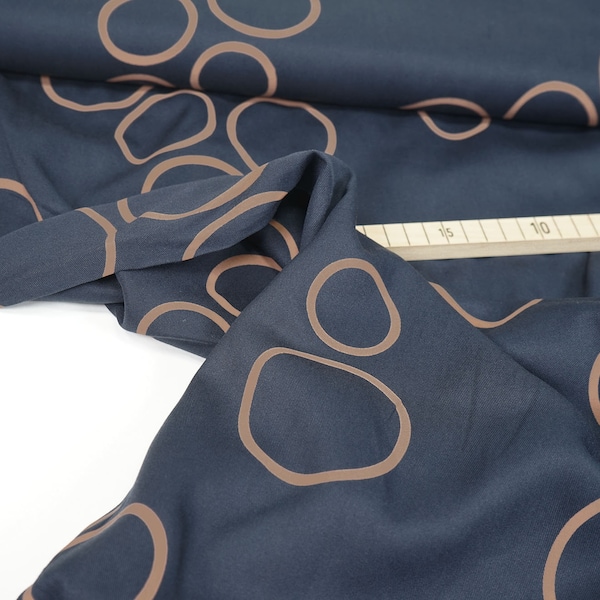 Viscose twill - Circle Around - Indigo Night - EcoVero™ - mind the MAKER 0,5 m (0,54 yd)