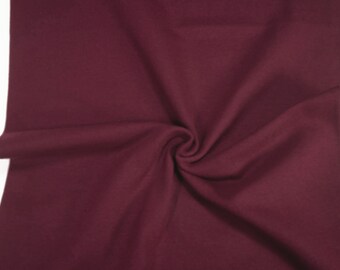 Rib knit fabric plain uni dark burgundy 0.54yd (0.5m)