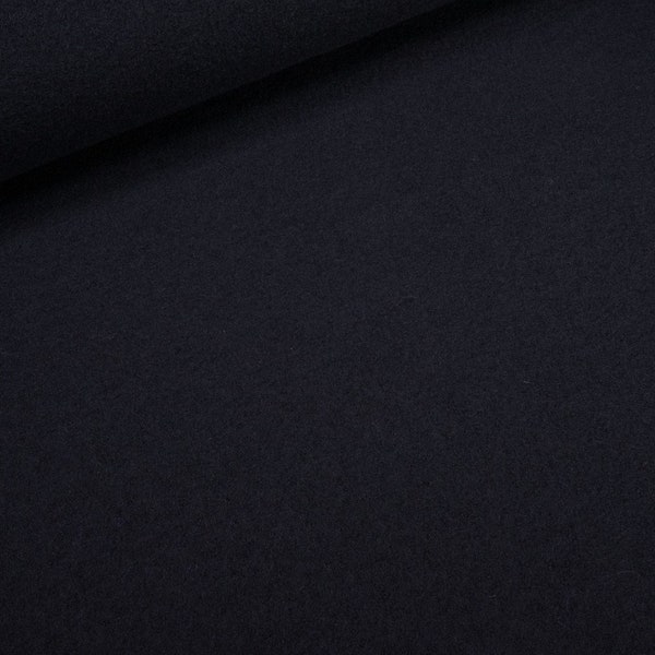 Boiled wool fabric dark blue 0.54yd (0,5m)