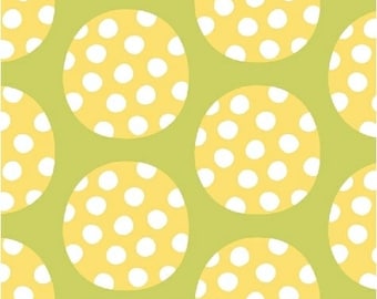 Windham Fabrics Precious LG Polka Dots green cotton fabric 0.54yd (0.5m)