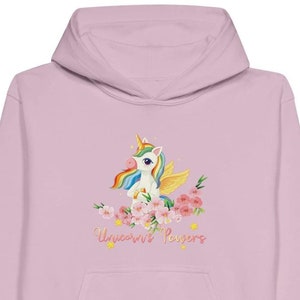 High quality mid-weight fleece hoodie for teenagers - coole Einhorn Unicorn Power - Available worldwide - GL