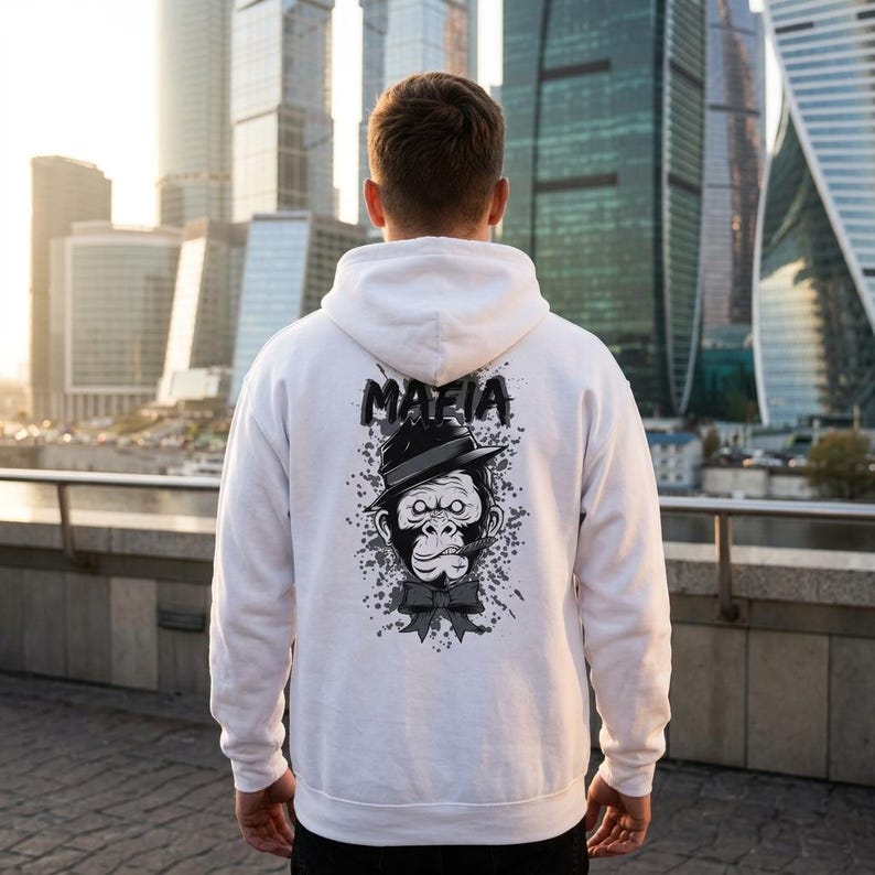 MAFIA MONKEY Hoodie Kryot Streetwear - Unisex Mittelschwerer Fleece-Hoodie Ringgesponnene cotton 284 GSM image 10