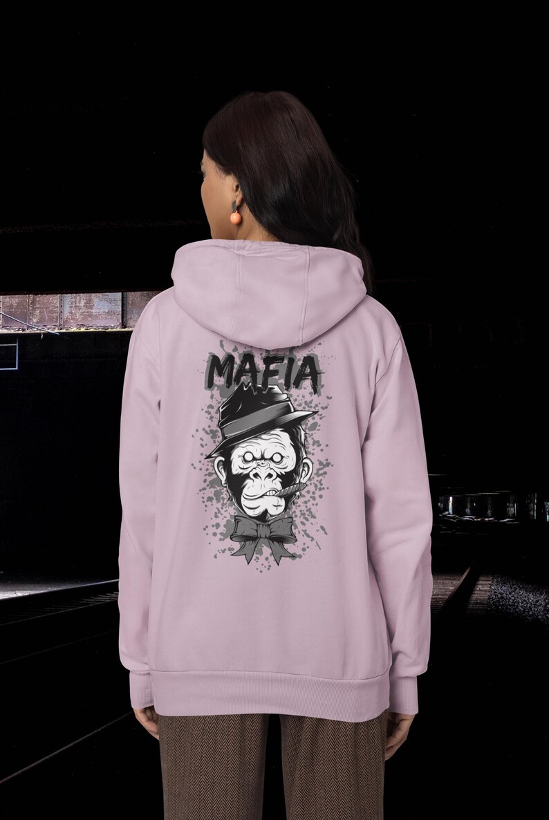 MAFIA MONKEY Hoodie Kryot Streetwear - Unisex Mittelschwerer Fleece-Hoodie Ringgesponnene cotton 284 GSM Hell-Pink