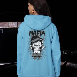 MAFIA MONKEY Hoodie Kryot Streetwear - Unisex Mittelschwerer Fleece-Hoodie Ringgesponnene cotton 284 GSM Sky