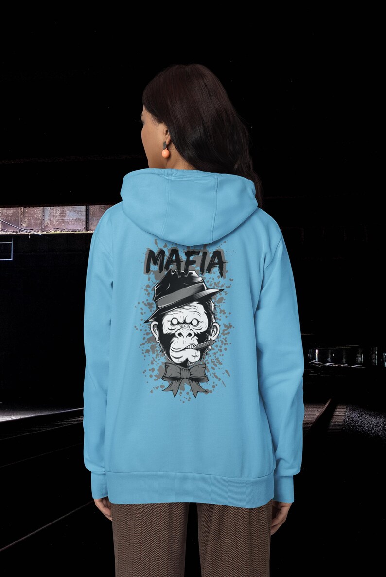 MAFIA MONKEY Hoodie Kryot Streetwear - Unisex Mittelschwerer Fleece-Hoodie Ringgesponnene cotton 284 GSM Sky