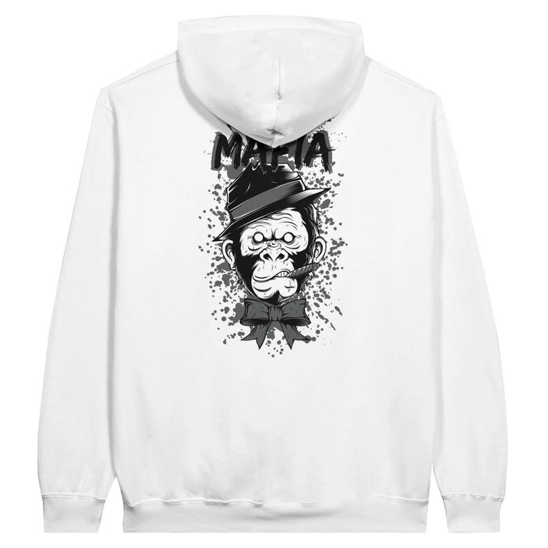 MAFIA MONKEY Hoodie Kryot Streetwear - Unisex Mittelschwerer Fleece-Hoodie Ringgesponnene cotton 284 GSM Weiß