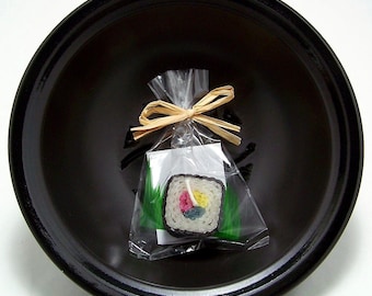 Original Square Sushi Candle Gift Japanese Asian Japan Party Favor or Wedding Favors Faux Food