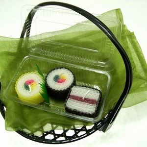 Sushi Love Sushi Sampler Candles Sushi Variety 3 Piece Gift Set Egg Roll Spam Musubi Futomaki Japan Food Japanese Kawaii Sushi Deocr image 1