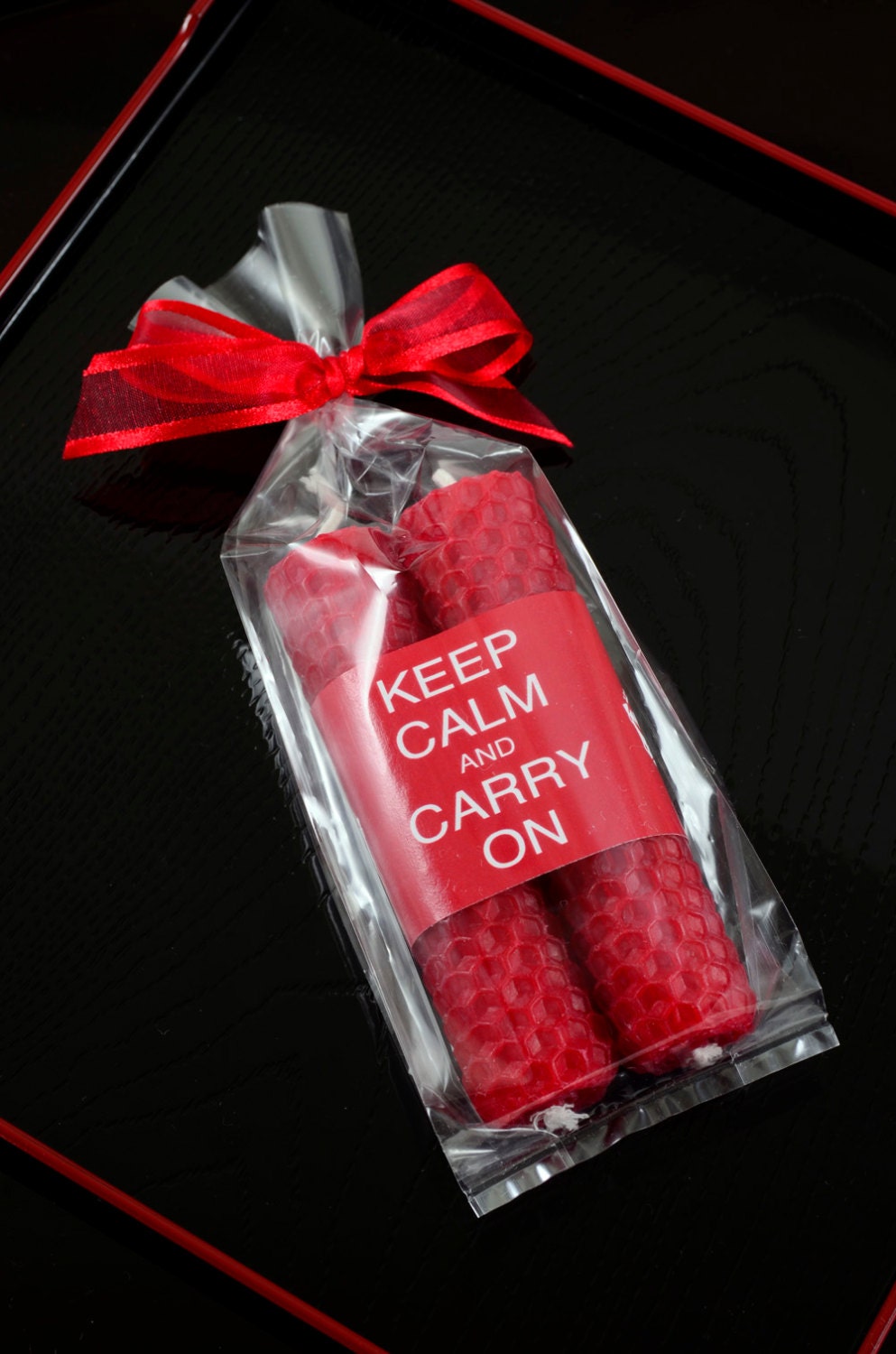 English Party Favors Keep Calm And Carry On Candles Red Etsy