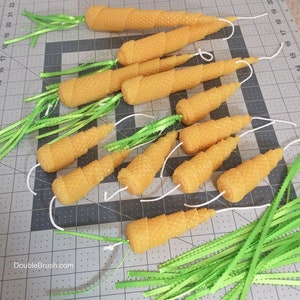 Natural Farmhouse Decor Carrot Candles Hand Rolled Beeswax Candles Easter Candles Spring Decor 4-8 candles Vegetable Vegetarian Hygge Gifts image 2