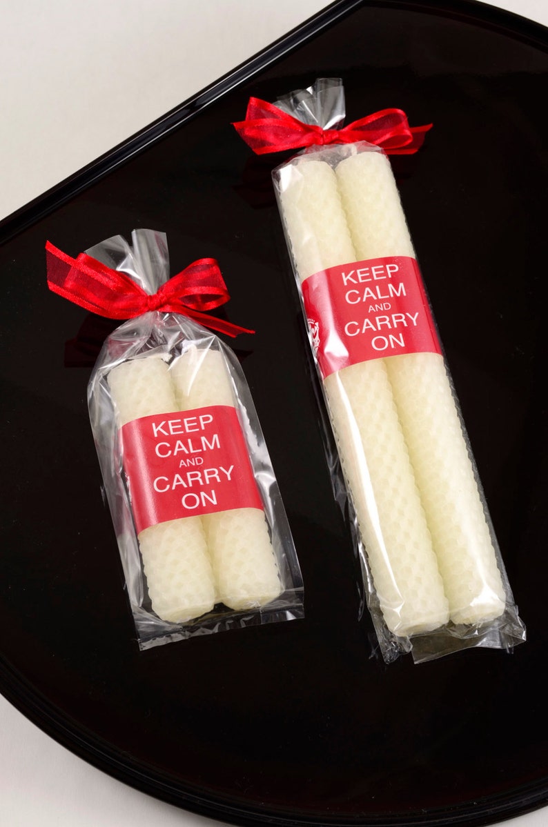 Beeswax Candles Keep Calm and Carry On Party Favor Candle Keep Etsy