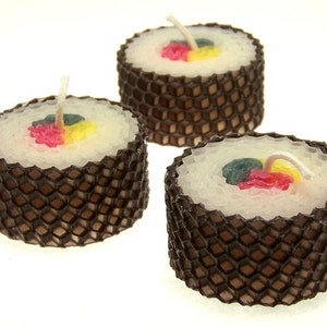 Sushi Table Decor, Sushi Candle Party Favor Special Event Japanese Theme Wedding Favors image 5