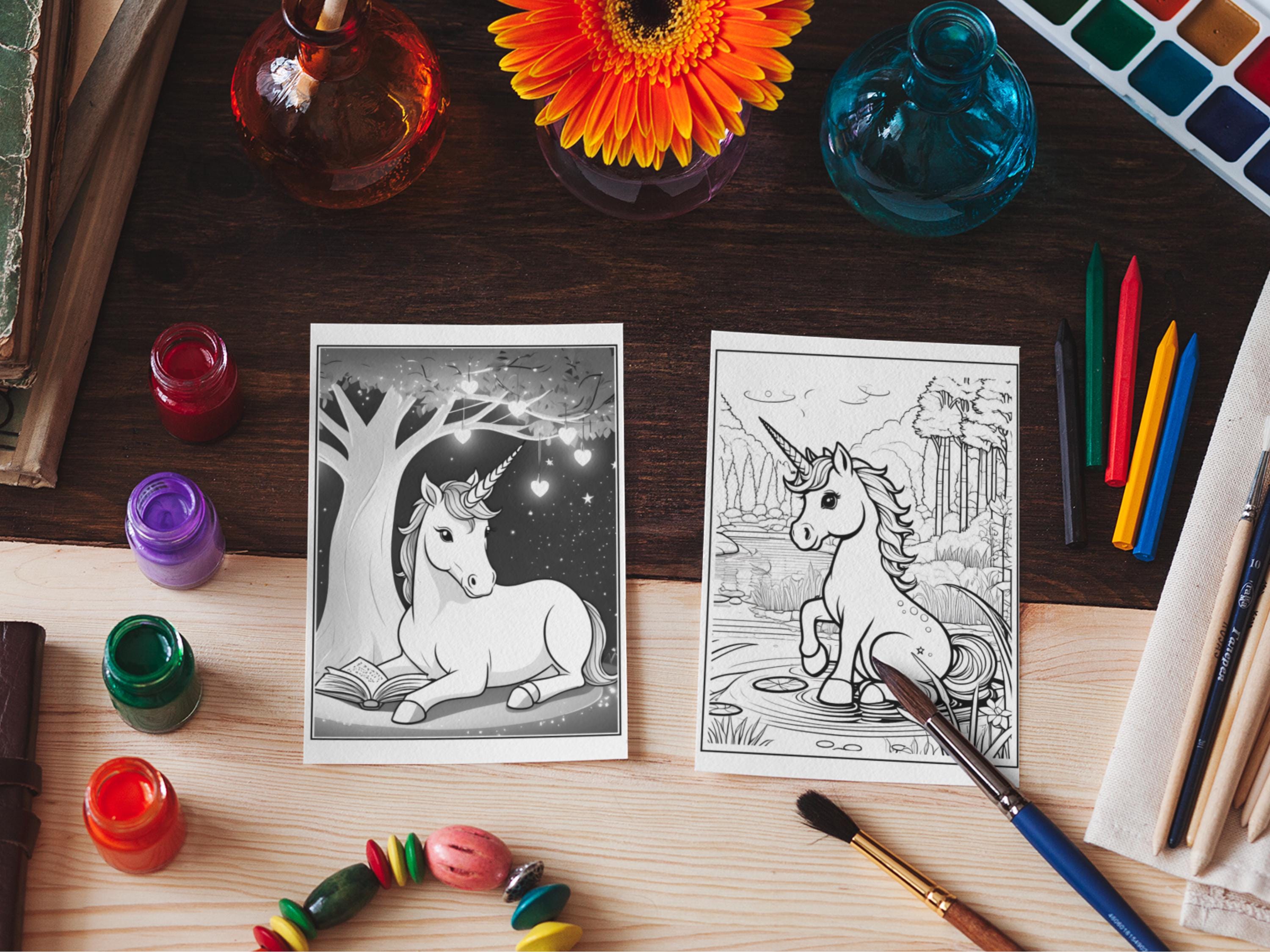 Personalized Unicorn Coloring Book for Kids | Rainbow Unicorn Gift With ...