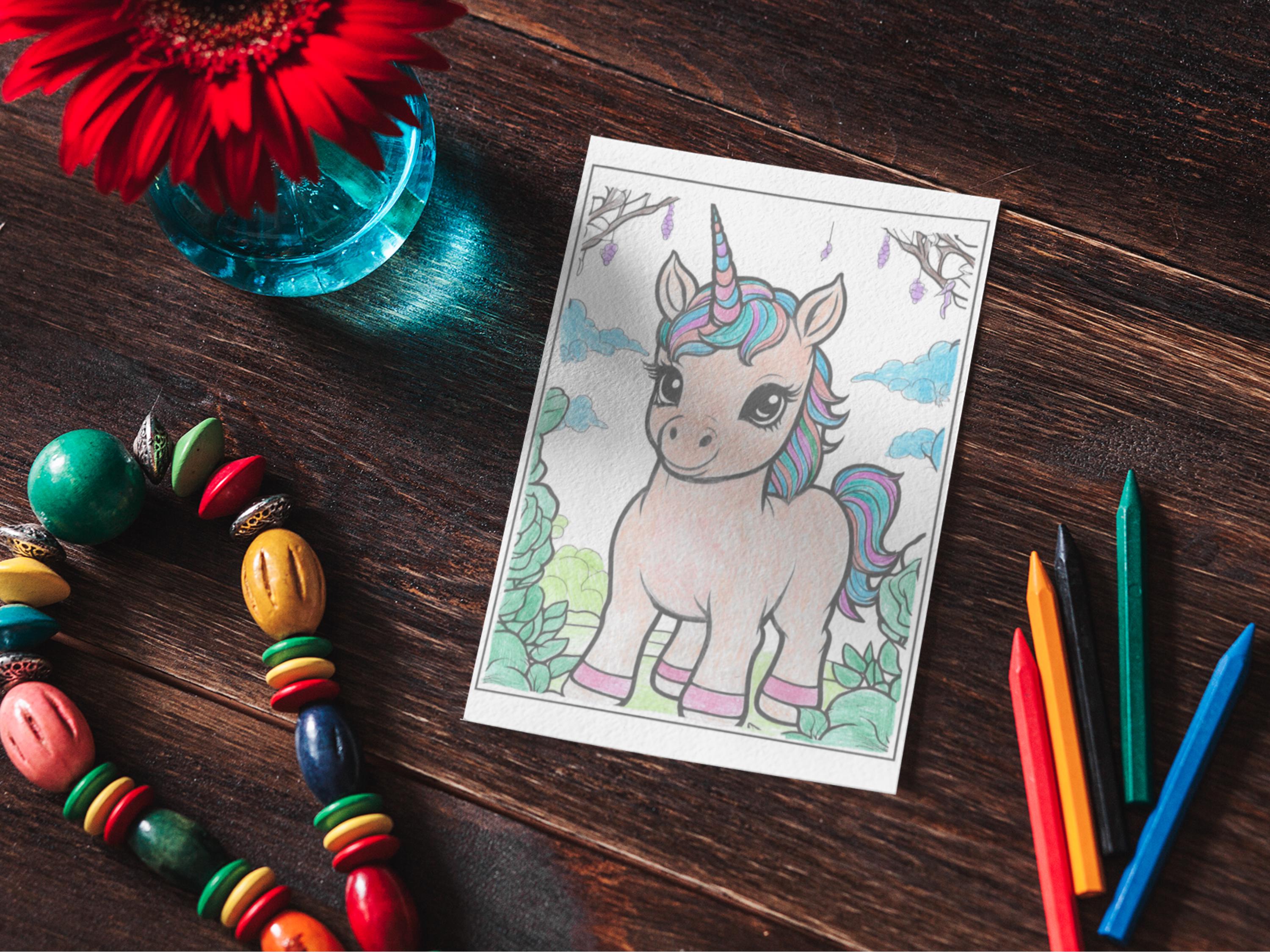 Personalized Unicorn Coloring Book for Kids | Rainbow Unicorn Gift With ...