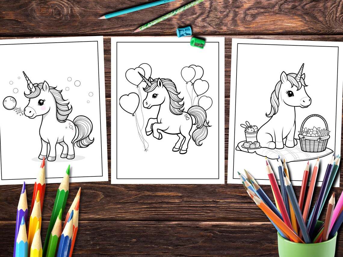 Personalized Unicorn Coloring Book for Kids | Rainbow Unicorn Gift With ...