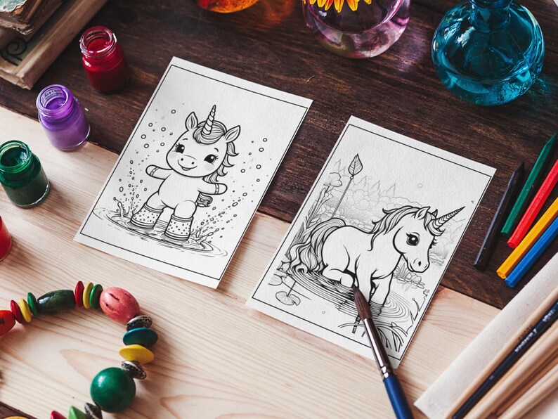 Personalized Unicorn Coloring Book for Kids | Rainbow Unicorn Gift With ...