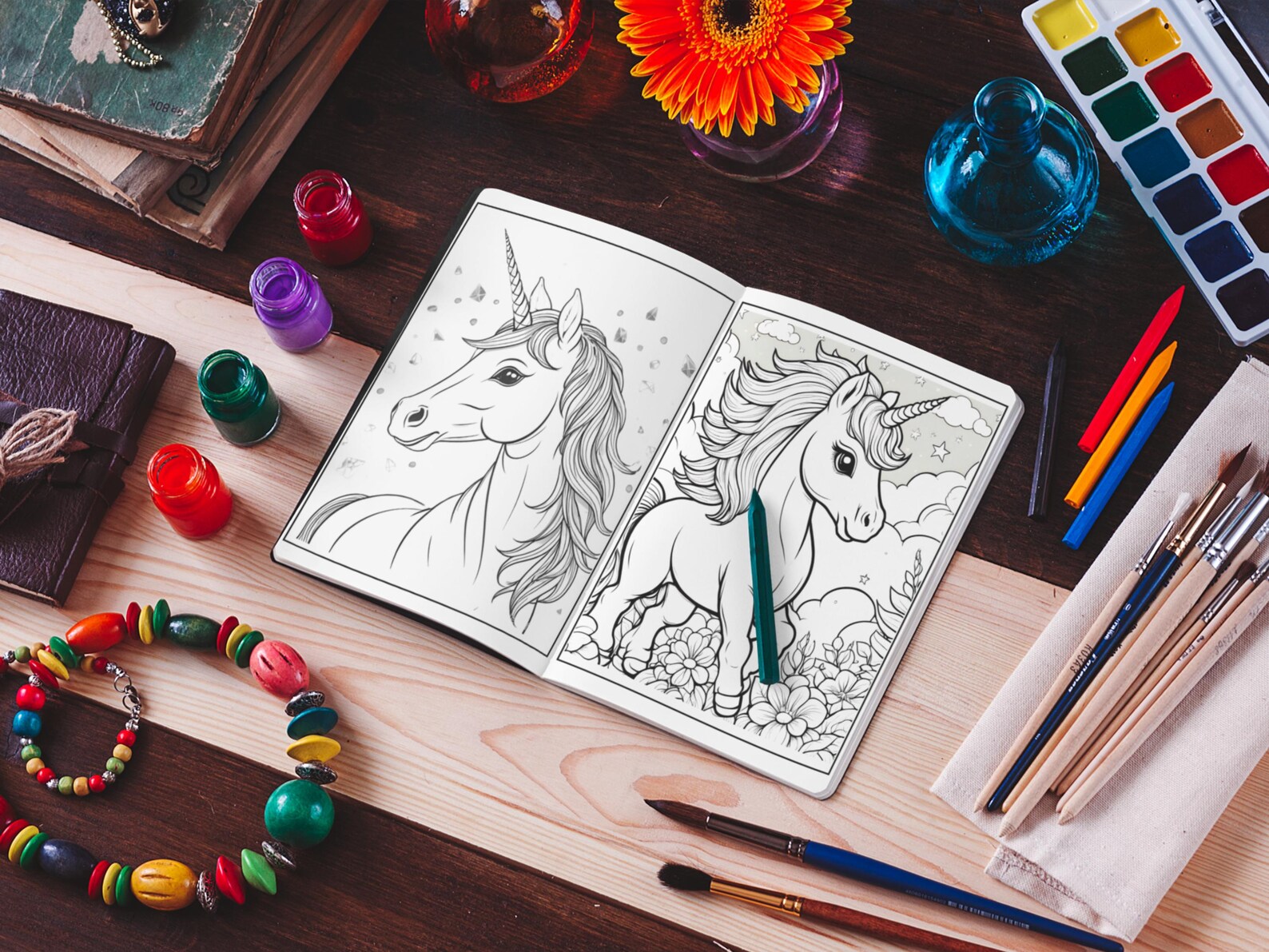 Personalized Unicorn Coloring Book for Kids | Rainbow Unicorn Gift With ...
