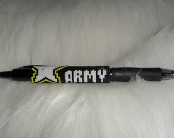 ARMY Hand Beaded Pen Wrap